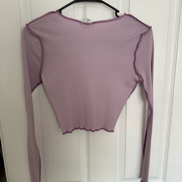 Purple color block long sleeve - Picture 2 of 3